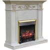 Каминокомплект Smolcom Verona STD-ASP с Fobos-S Lux BR (белый дуб, патина золото)