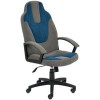 Кресло TetChair Neo 3 (флок, серый/синий)